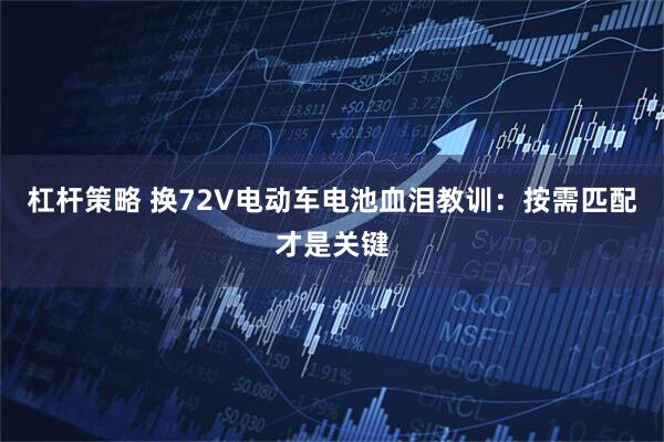 杠杆策略 换72V电动车电池血泪教训:按需匹配才是关键